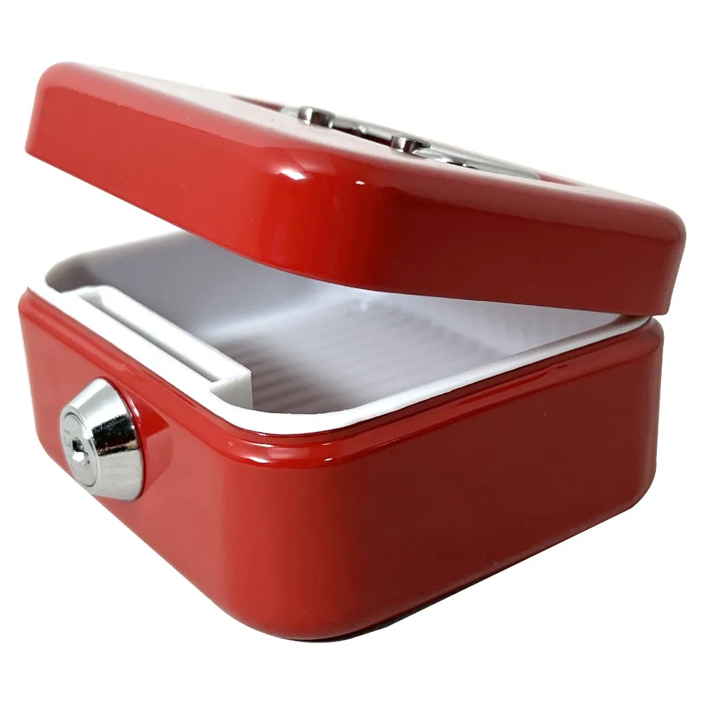 Маленький мини-ящик для наличных денег с лотком для денег, ящик с замком и ключом, маленький Сейф для детей