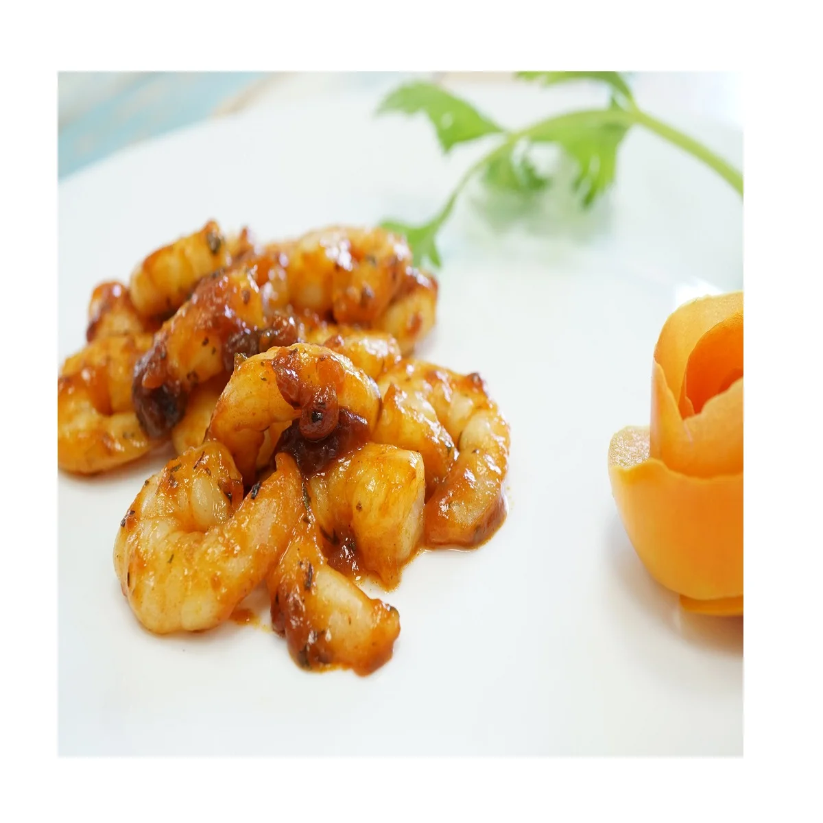 Высококачественные Замороженные белые креветки с чесноком, томатом, маринадом, экспорт из Вьетнама