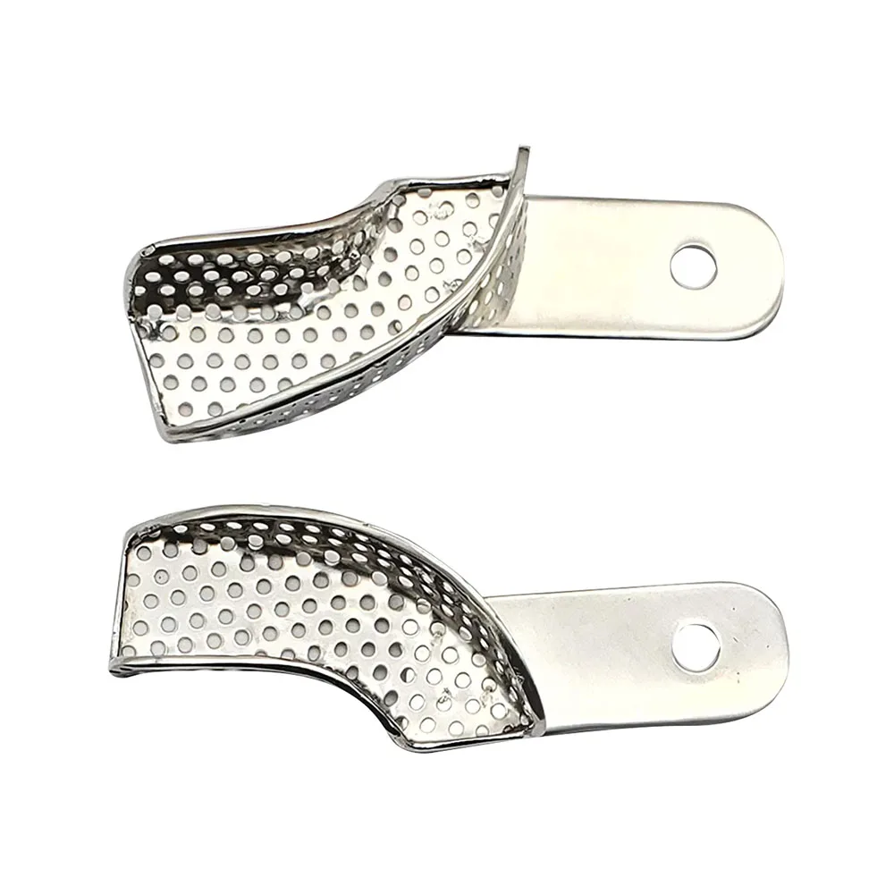 2024 BEST SELLING DENTAL STAINLESS STEEL NON PERFORATED IMPRESSION TRAYS SET OF 10