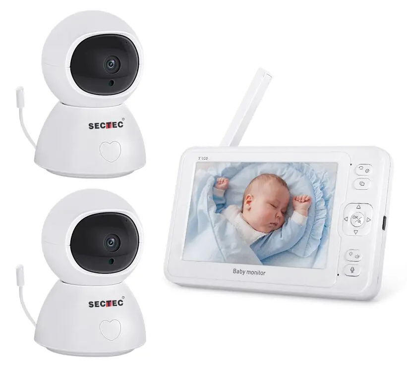 Sectec Amazon New Baby Monitor Camera Wireless 1080P Full HD Smart Security CCTV Wifi Night Vision Kid Camera