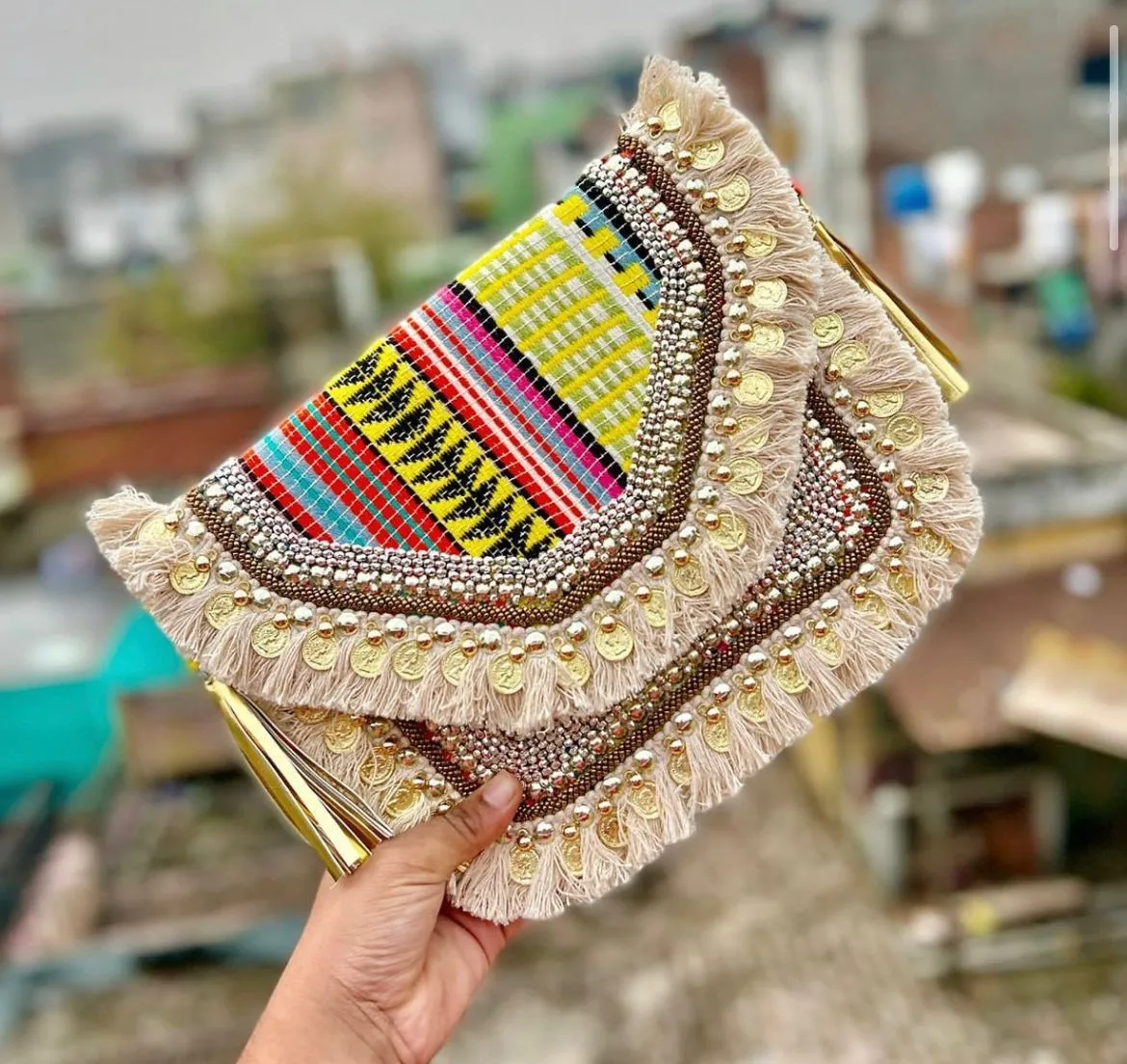 High Quality Durable Hand Made Jute Boho Banjara Bags for Women & Girls  Fashion Statement Traditional Bags for Parties Gifting
