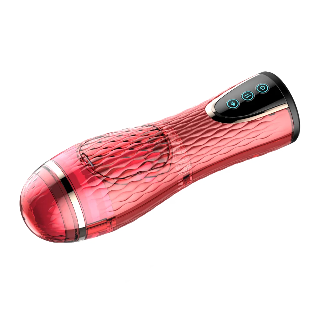 New Electric Telescopic Hands Free Male Masturbation  Cup Intelligent Voice Pocket Pussy