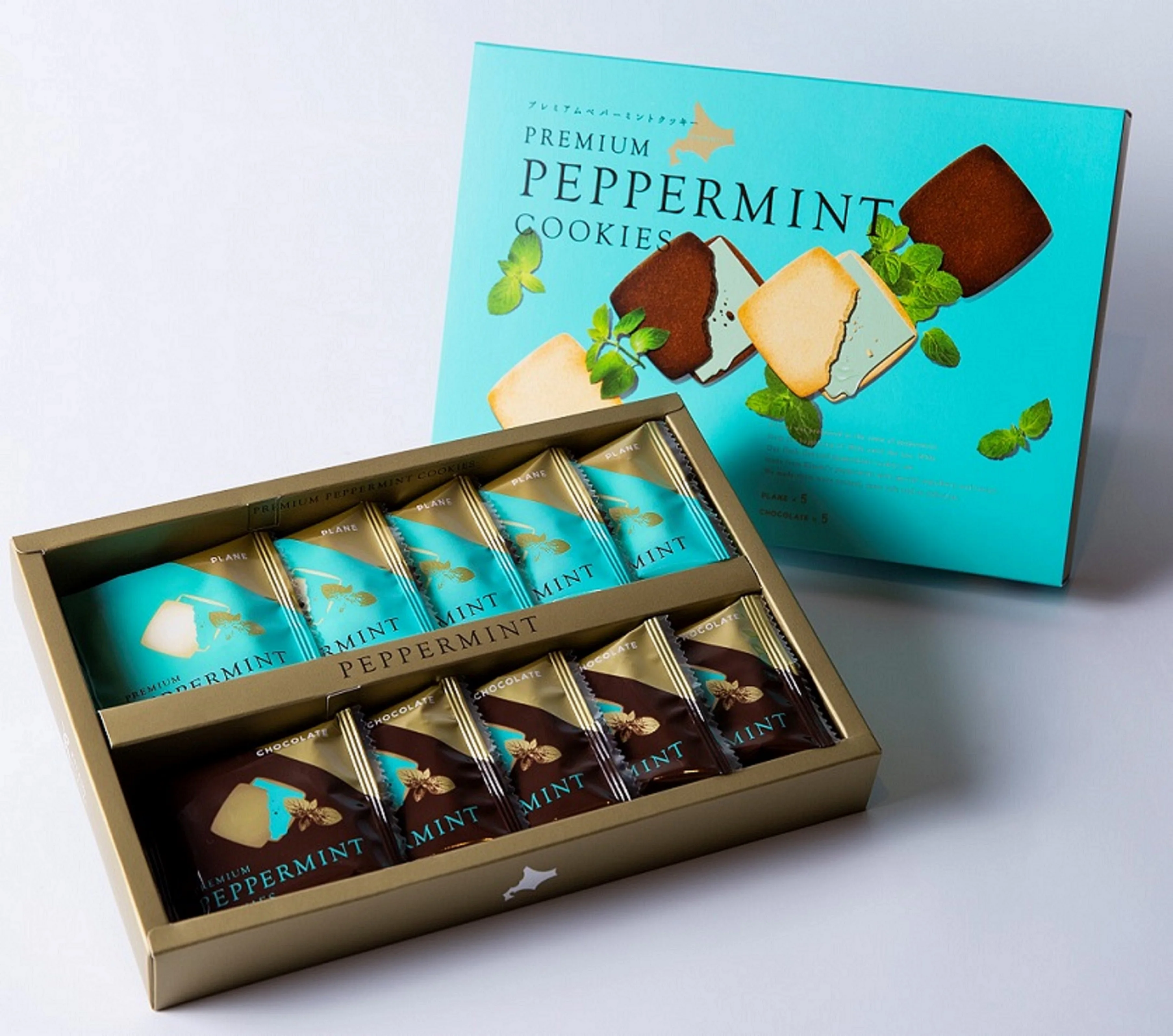 Premium Peppermint Cookie Mint White Chocolate plain and chocolate