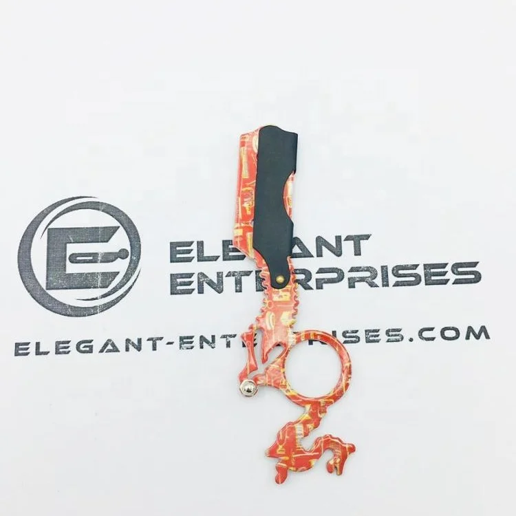 custom paper coated wholesale barber razor with dragon ring stainless steel with custom brand name