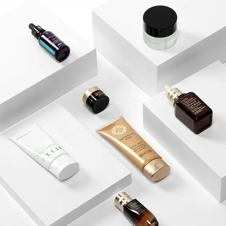 High quality acrylic white cube box for clothing display or cosmetic background