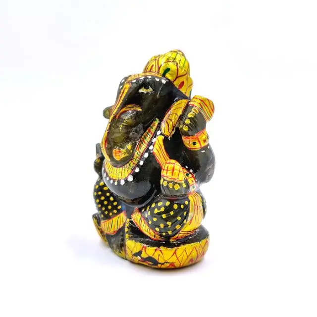 Labradorite Painting Ganesh Lord Ganesha Vinayaka Ganapati Statue carving labradorite stone