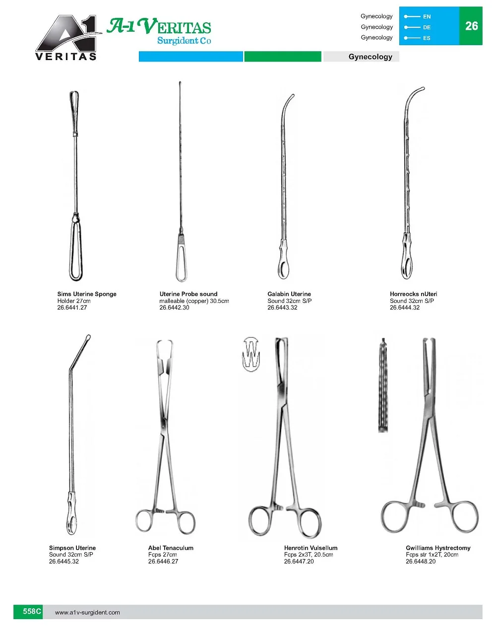 Best Quality Uterine Probe Sound Malleable (Copper), Obstetrics & Gynecology Equipments / Instruments Reusable,