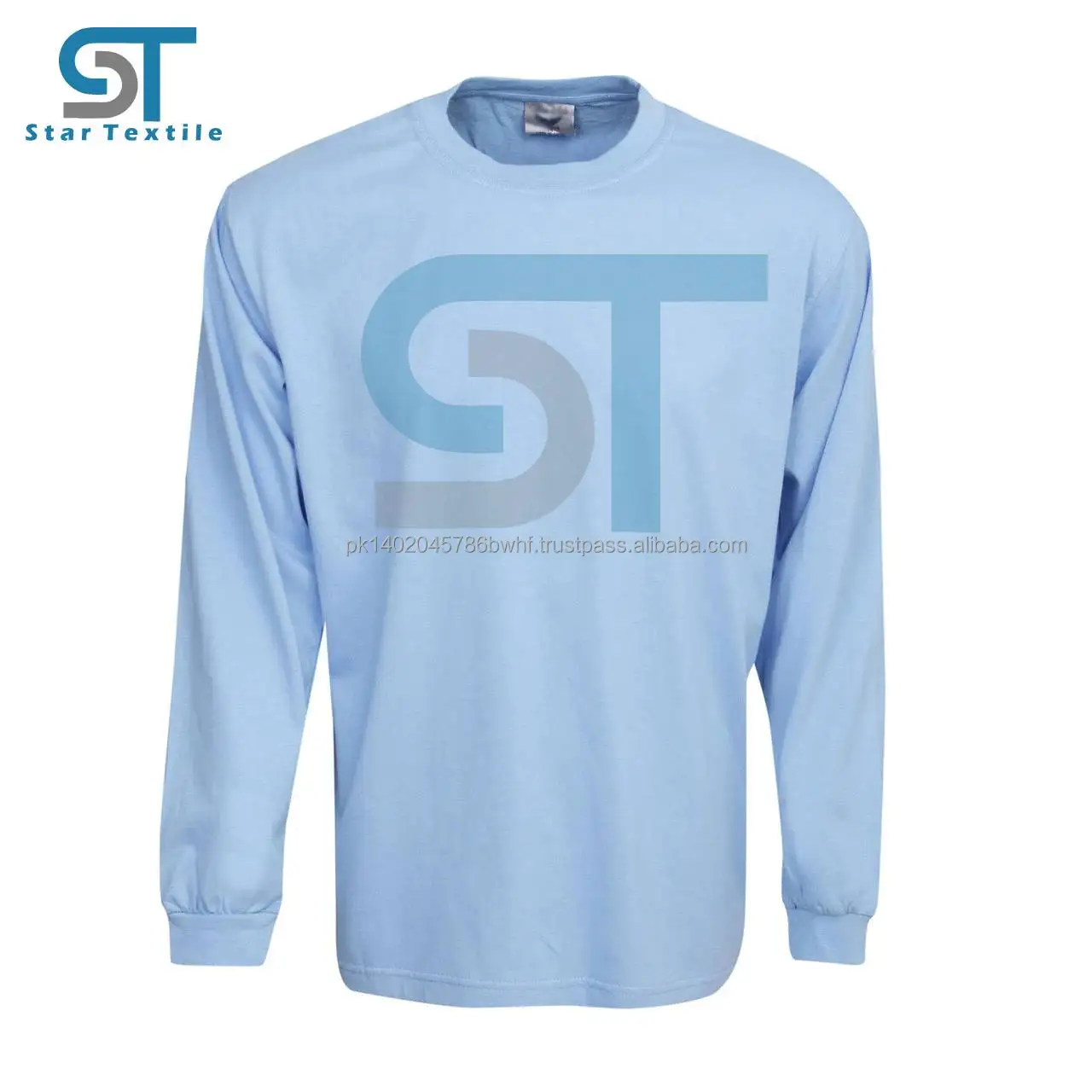 Однотонная футболка из 100% хлопка с длинным рукавом/мужская футболка с длинным рукавом/индивидуальная футболка для мужчин