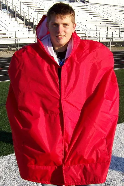 Adult Sideline Cape  football sideline cape Plain Black Sideline Capes