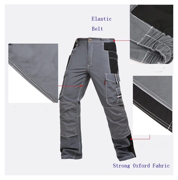 
European Style German Mechanic Cargo Cordura Work Pants With Knee Pads 