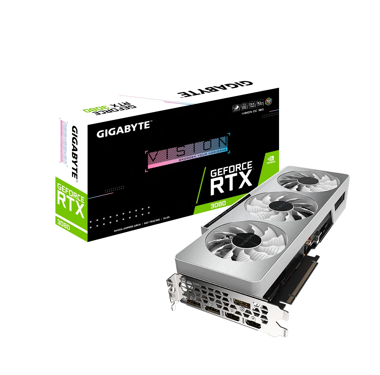 
Совершенно новый RTX 3080 VISION OC 10G герметичный пакет для игровой настольной игровой видеокарты 