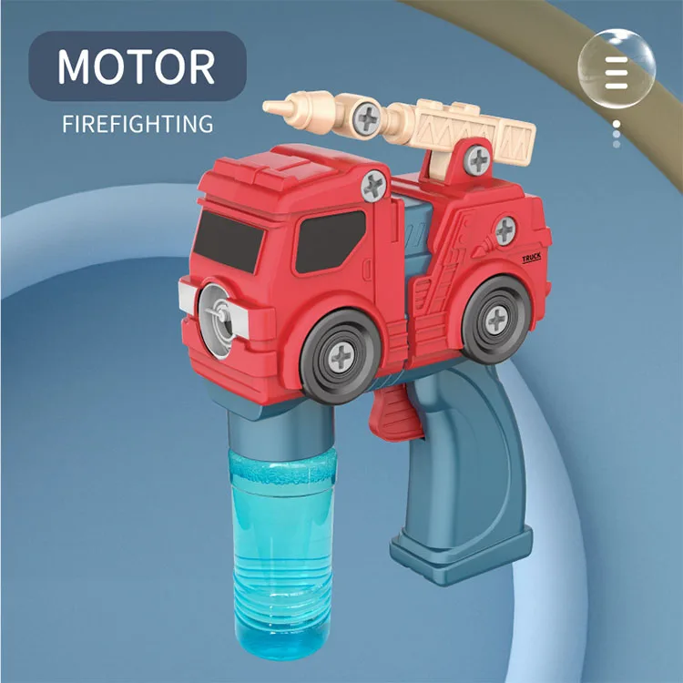 New Design DIY Assembly Dinosaur Pistola De Burbuja Bubble Gun Toys For Kids