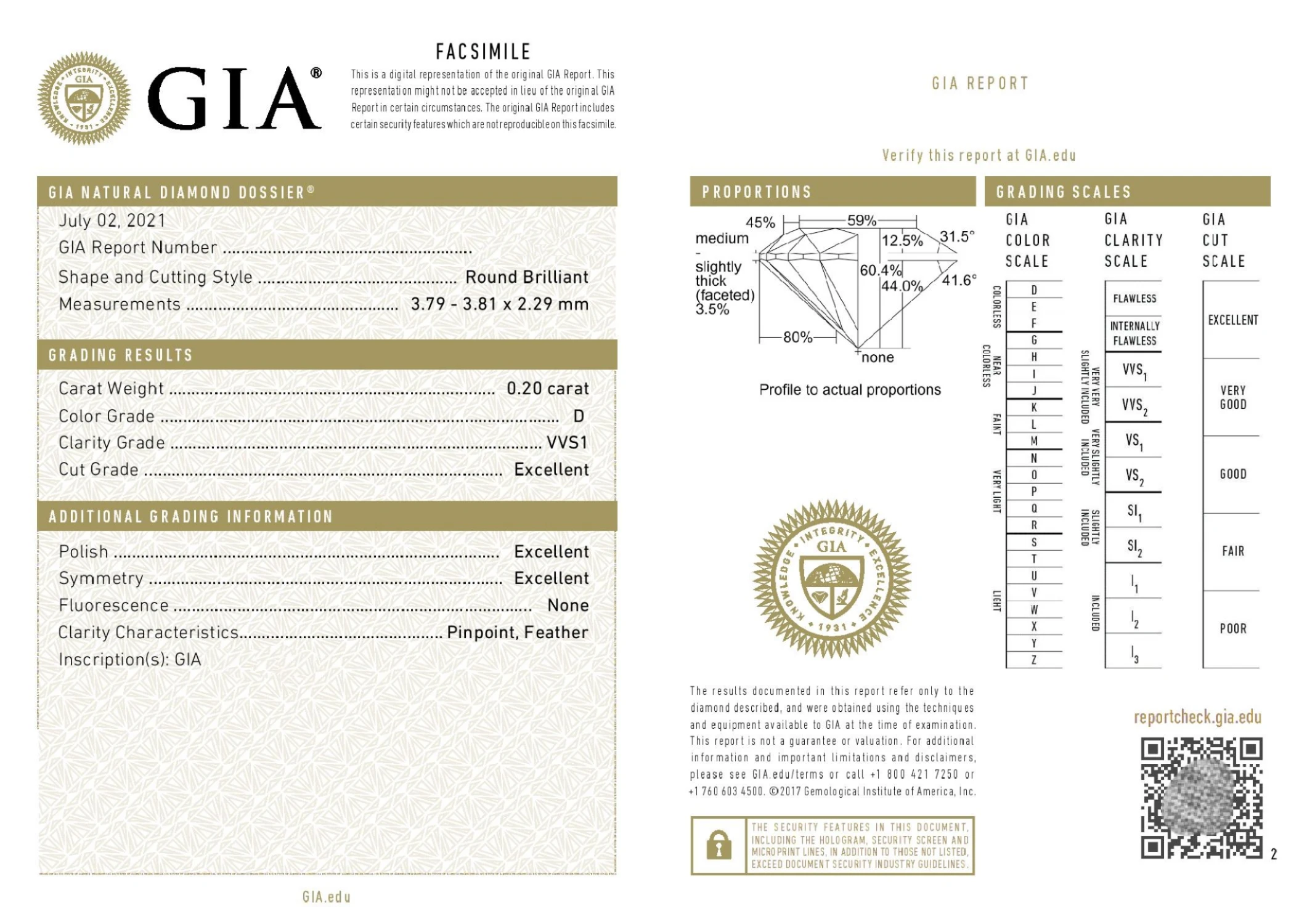 0.20 Carat D Color VVS Clarity Round Brilliant Cut 100% Natural Loose GIA Certified Solitaire Wholesale Diamond For Jewelry