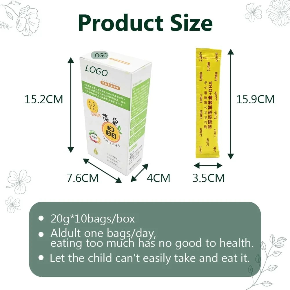 Microalgae Lutein DHA jelly style lutein extract for soothing glaucoma retinal vascular occlusion