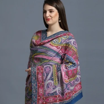 Hand Pashmina Kalamkari Hand Embroidered Shawls