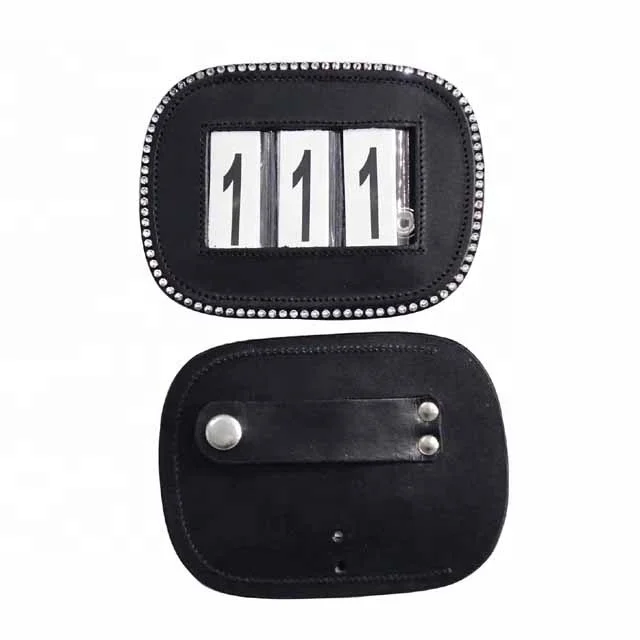 Indian Leather Horse Bridle Black Number Holders
