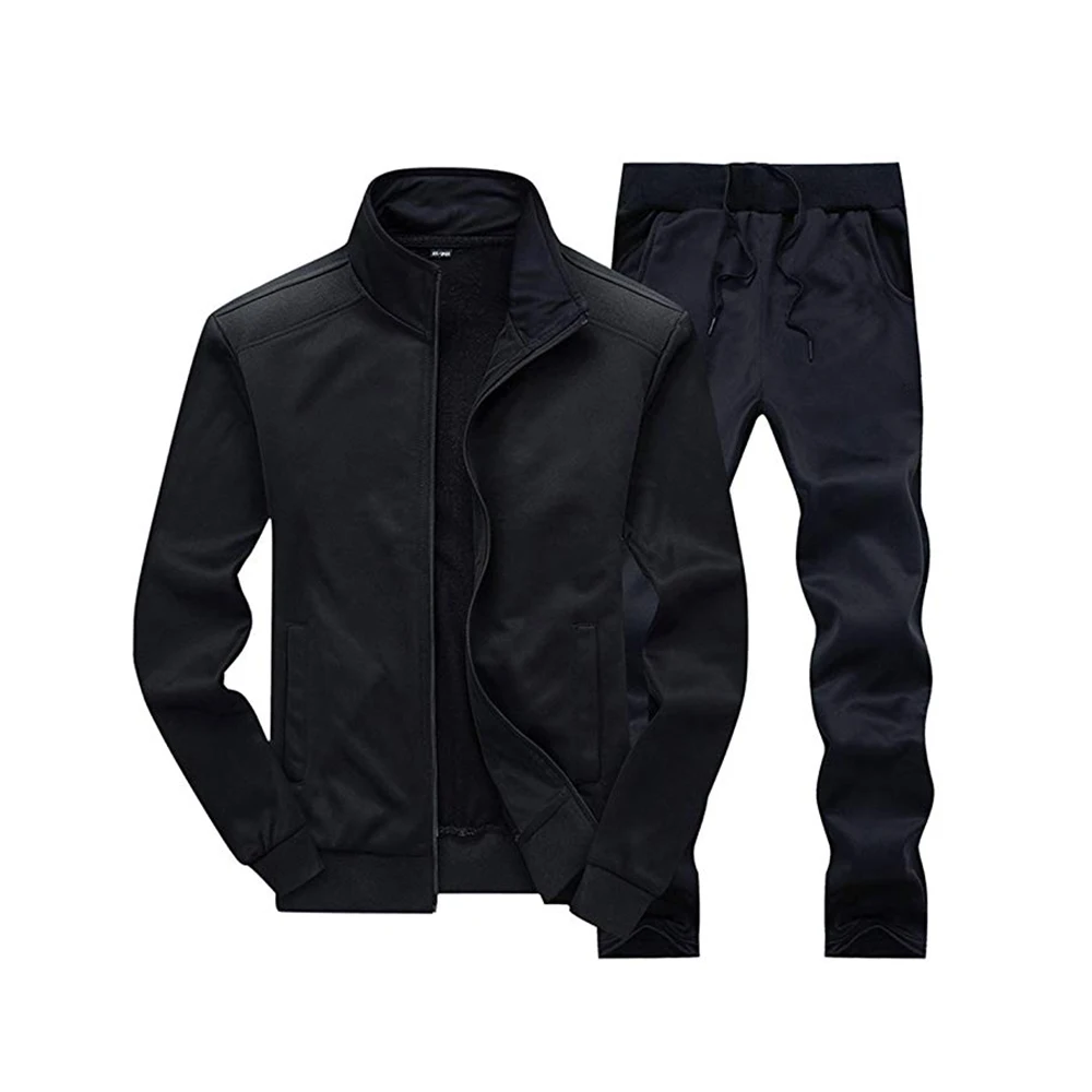 Pakistan Made Cotton Fleece Sweat Suit Long Sleeves Collar With OEM Service