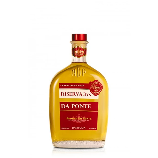 QUALITY BARRIQUE AGED GRAPPA RISERVA 3 YEARS ANDREA DA PONTE OF PROSECCO 50CL