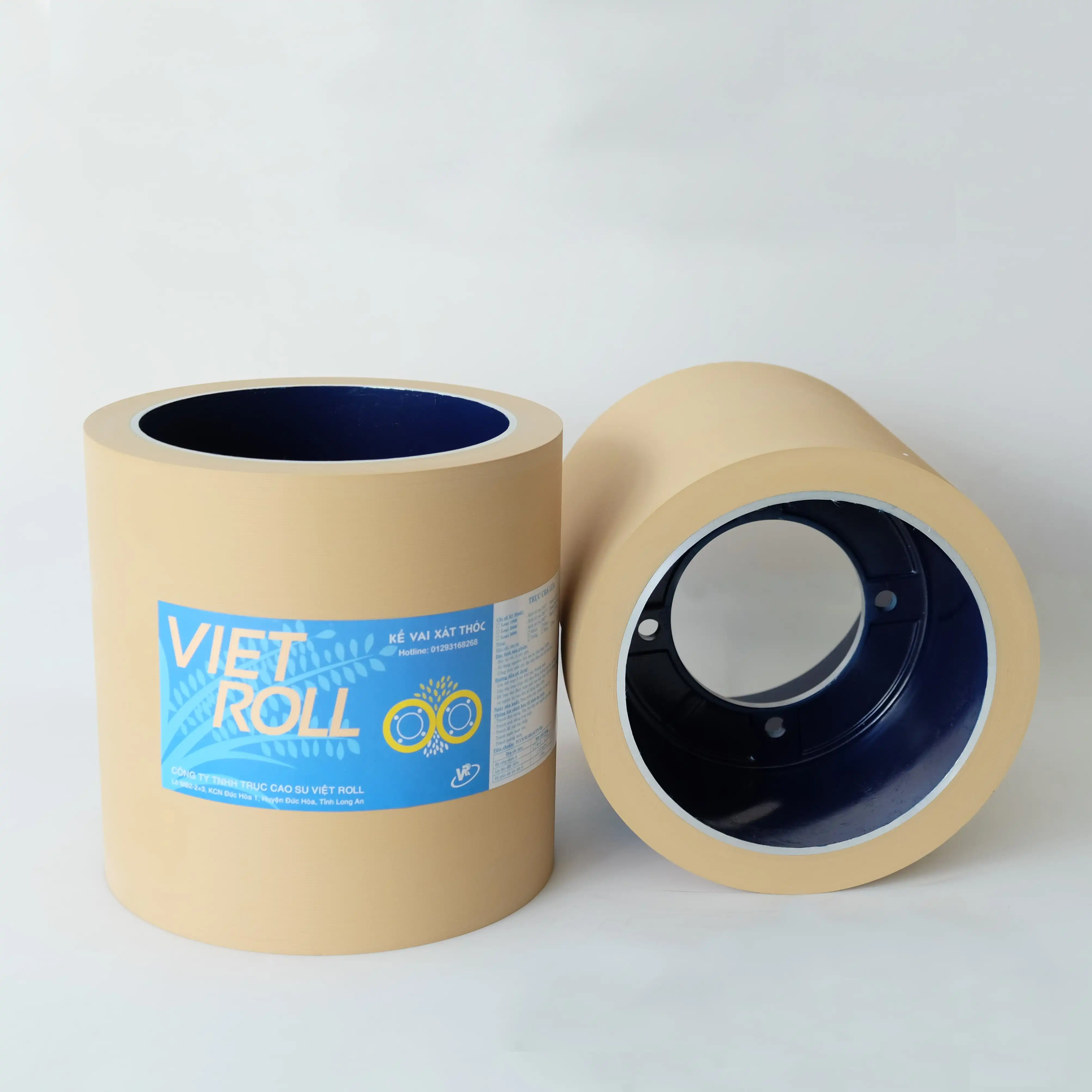 10' NBR Rice Rubber Rolls Aluminium / Iron Cast Rice Huller Machine Parts