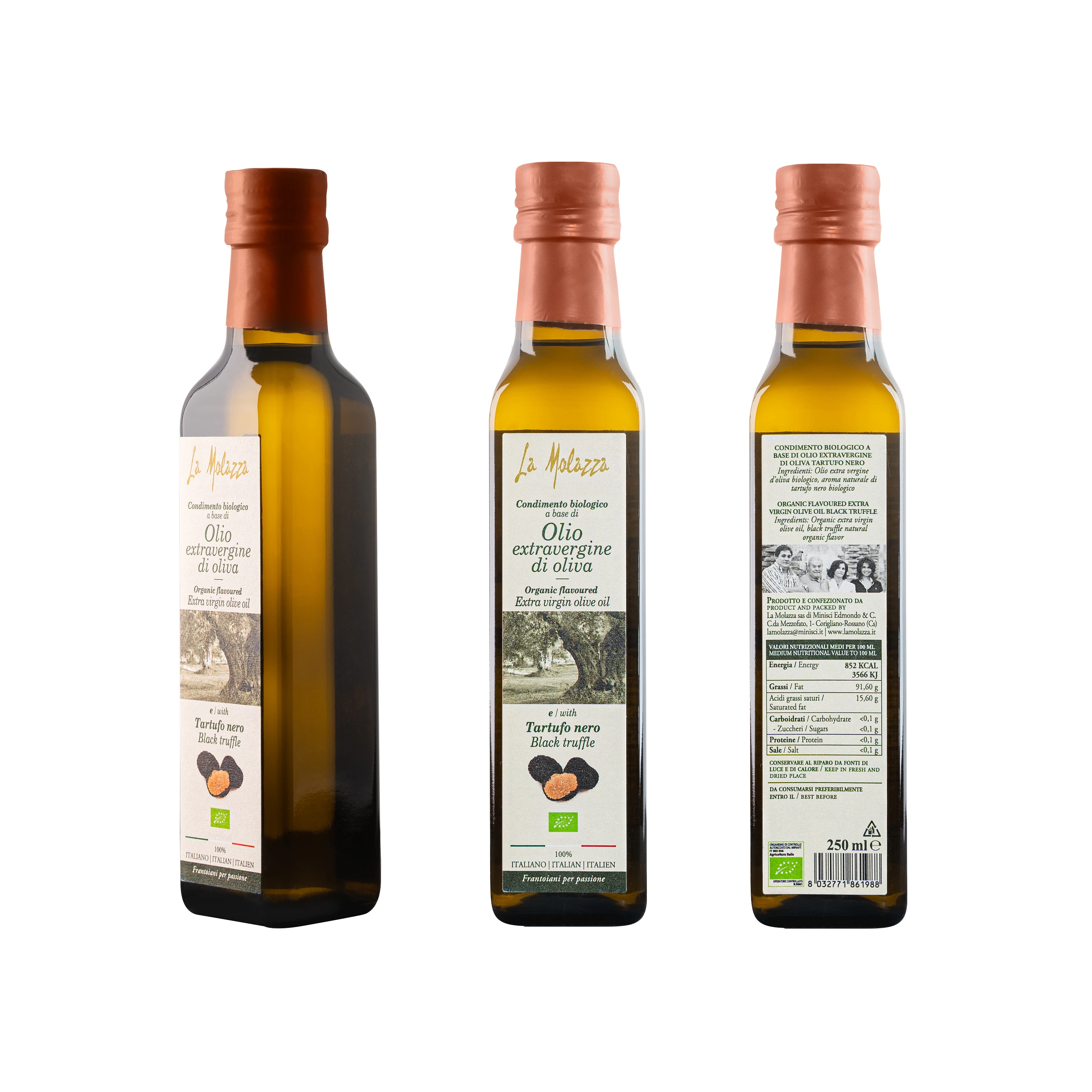  100% итальянская органическое оливковое масло Экстра вирджин 0.25L со вкусовыми добавками с натуральным черным трюфели пищевых и здоровый