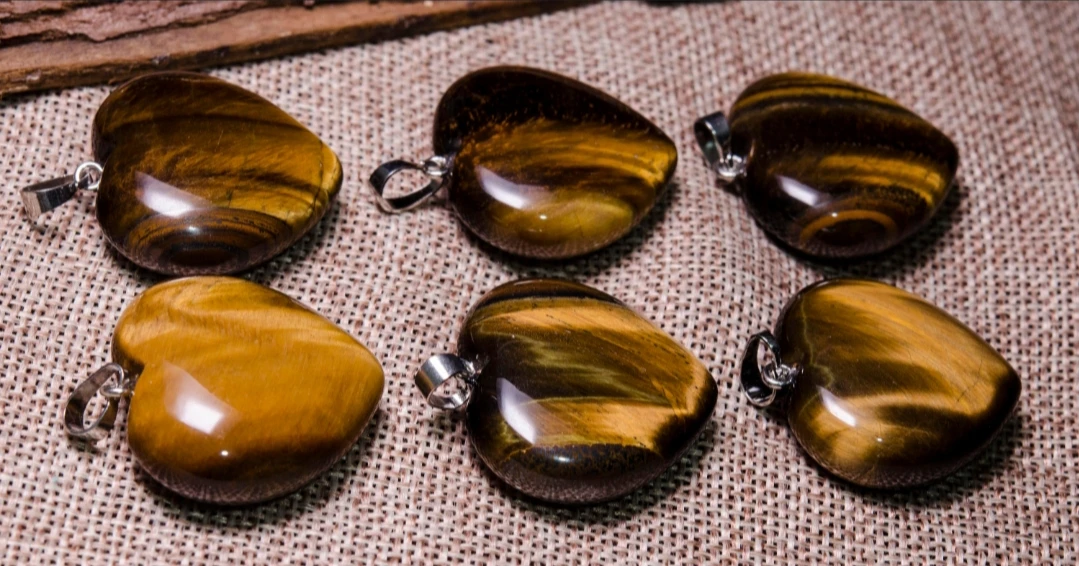  Кулон «тигровый глаз» в форме сердца для заживления набор кристаллов балансировки религиозной силы этического исцеления Новая мода