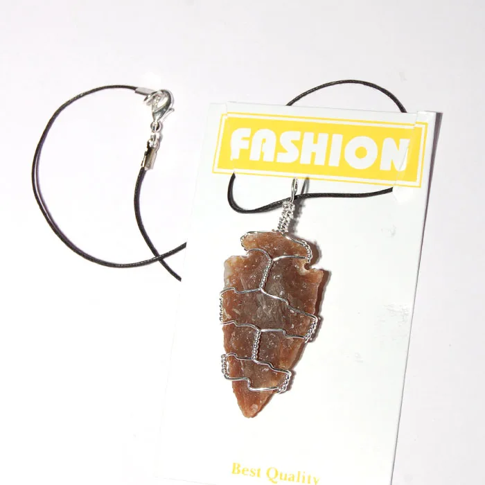Buy Online Brown Jasper Wire Wrapped Necklace : Brown Jasper Wire Wrapped Necklace  For Sale