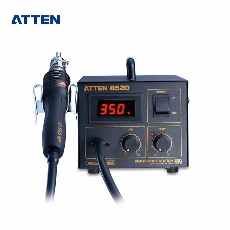 Внимание AT852D 110V-220V 550W SMD Термовоздушная паяльная станция Air цифровой дисплей