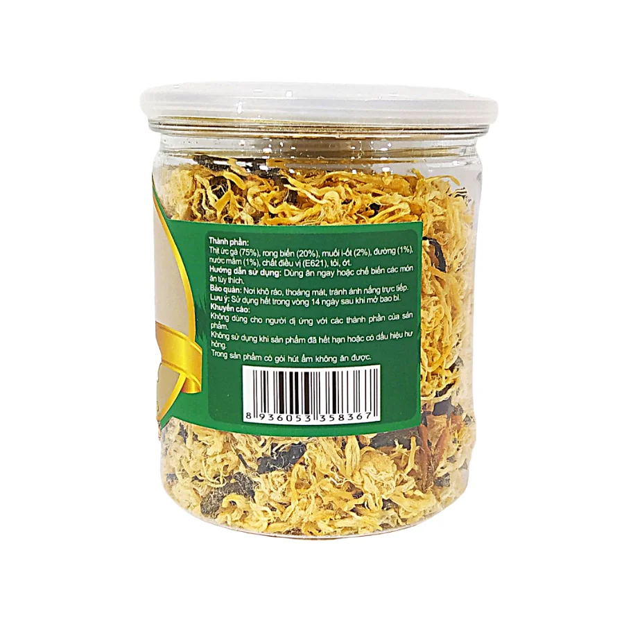 Вкусная нить курицы/закуски с мясом Rousong оптовая продажа сушеные измельченные водоросли и аромат Чили чеснока 100