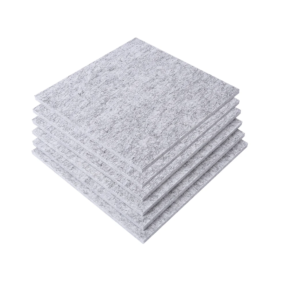 
New Design Flame Retardant Polyester Fiber Acoustic Panel Decorative Wall Panel 300*300*9mm 