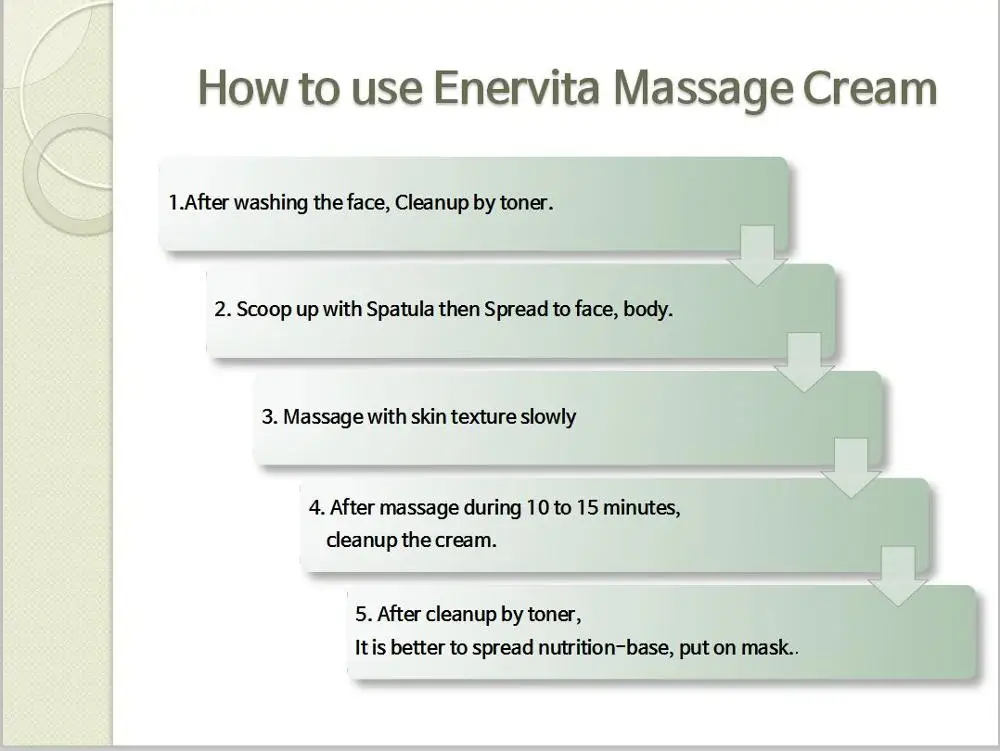 ISO22716 GMP Korean cosmetics herbal face body nourishing and moisturizing massage cream Rooicell Enervita massage cream 700g