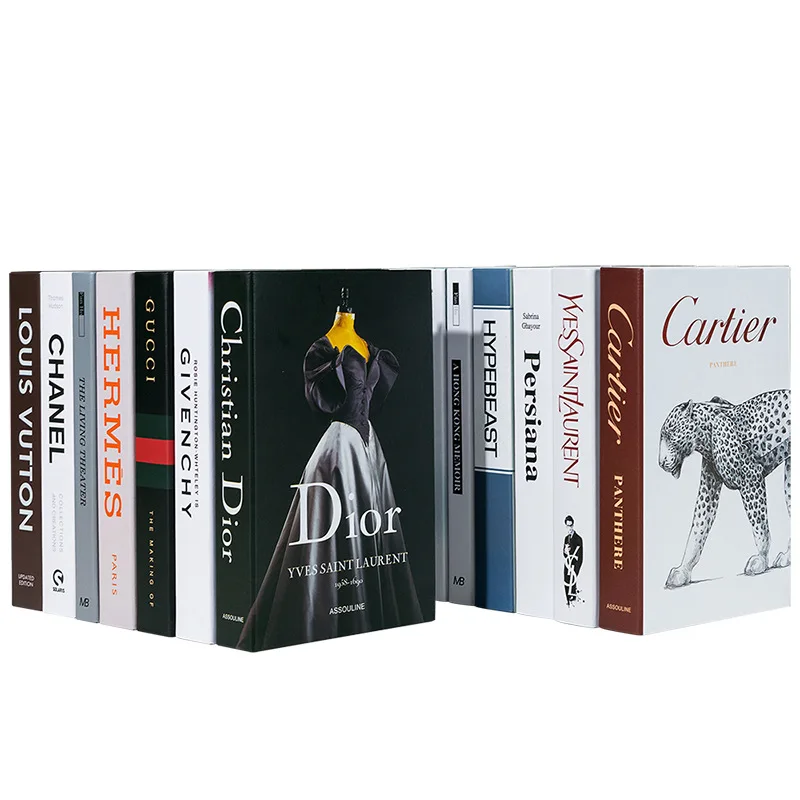  Поддельные Украшения для книг журнальный столик домашний декор книги поддельные брендового