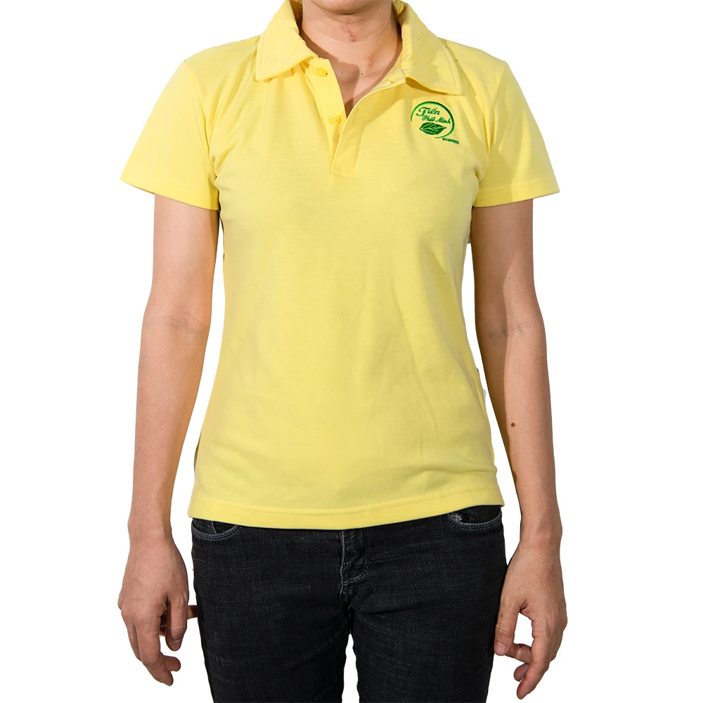 Good quality women  polo shirts wholesale  embroidery custom logo free design Vietnam clothing