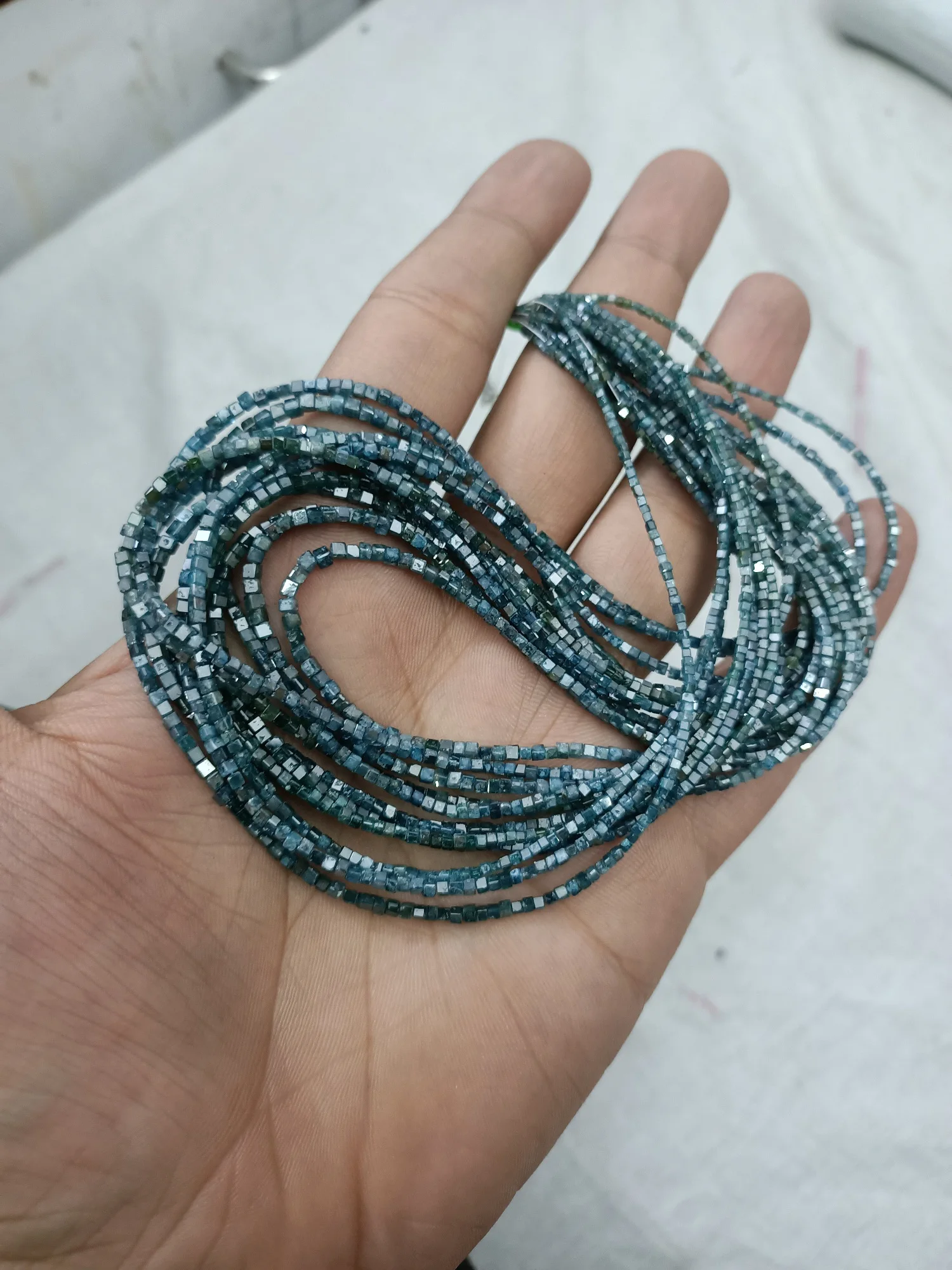 Natural Black Diamond Smooth Plane Beads Box Shape Top Quality Wholesaler prices