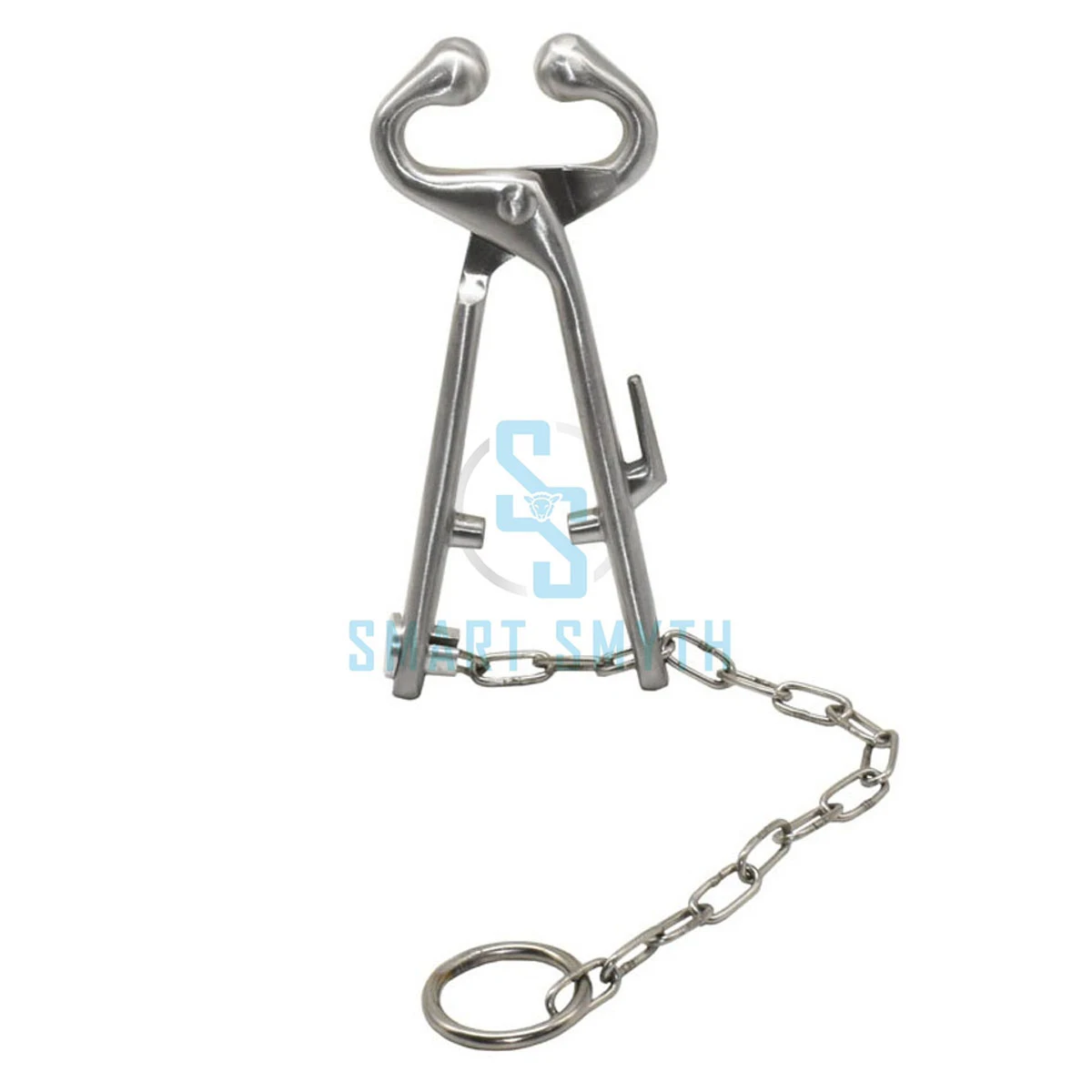 Farm Cattle Livestock Tool Stainless Steel Cow Nose Ring Pliers Bull Cattle With Chain Pulling Tool