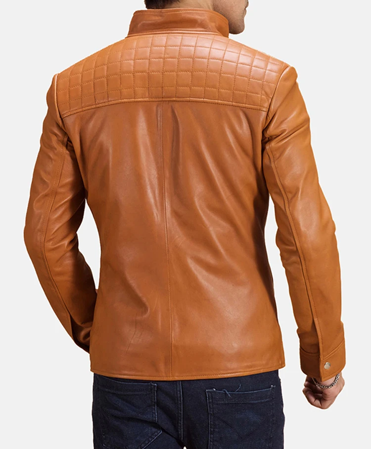New Fashion High Quality Goat Skin Leather Jacket .