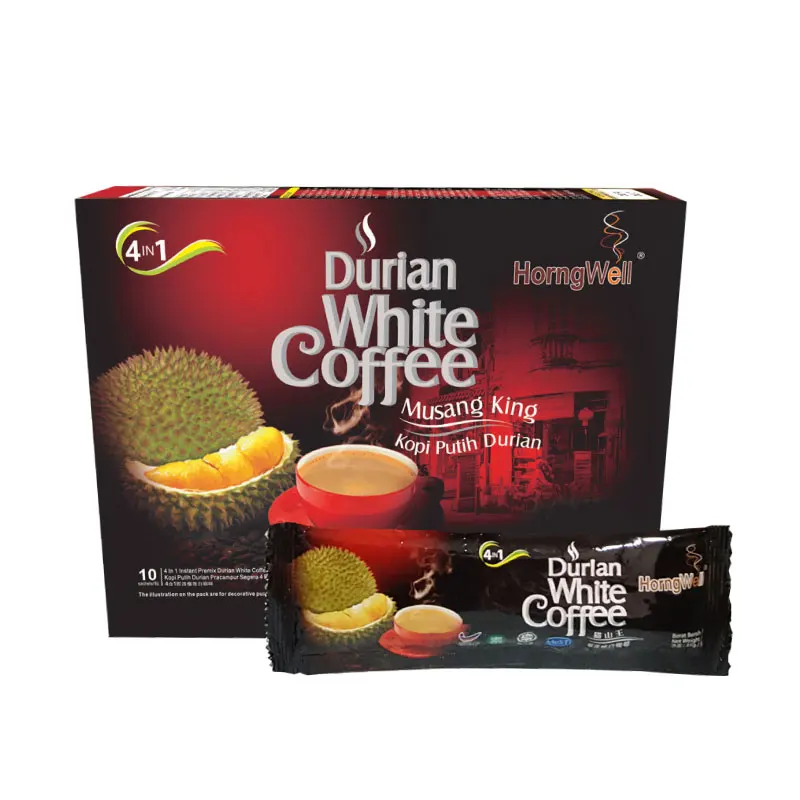 Hot Seller 4 in 1 Premium Musang King Durian White Coffee Instant Coffee