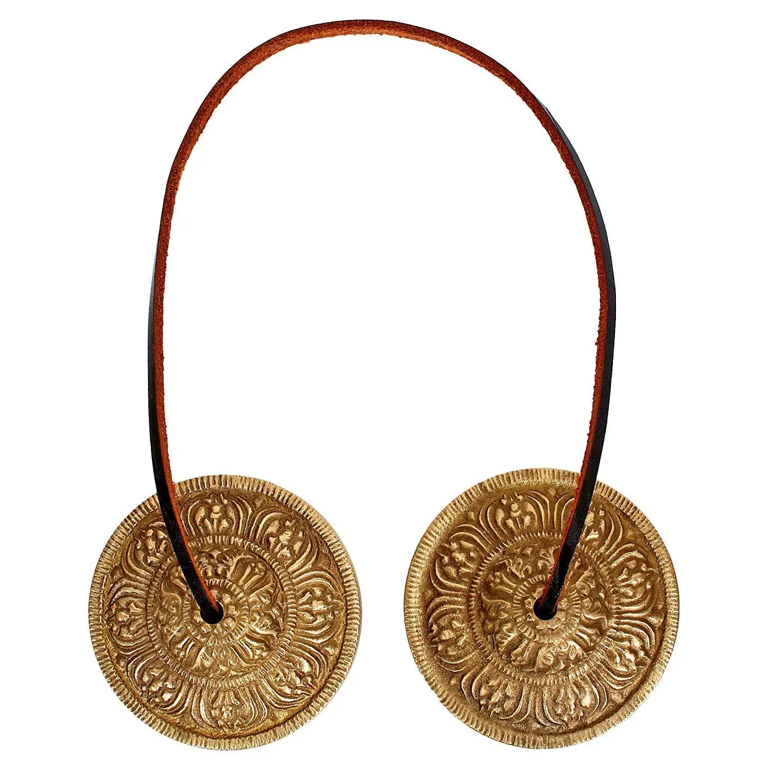 Wholesale Buddha lotus engraved Manjira Tingsha Cymbals Beautiful Gift Box for Meditation Pray 7.5cm / 3 Inches