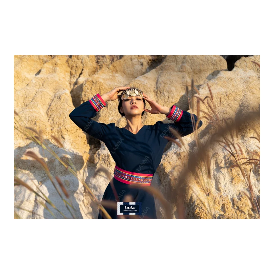 Best Seller Thai Casual Womens Dresses Premium Products Hand Made By Lada Lanna Collection 028 Lee Saw Set