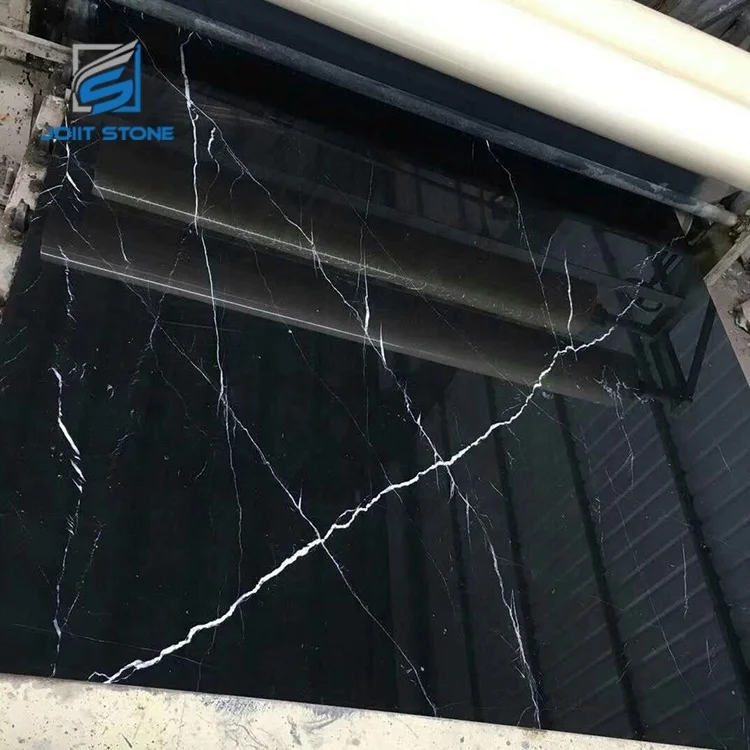 Hot Selling Nero Marquina Black Marble Small Slabs