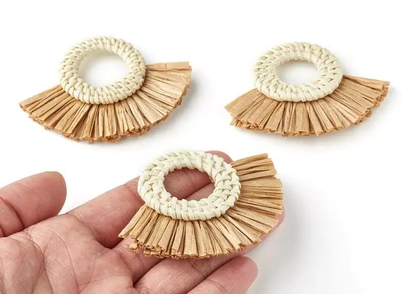 Wholesale New Accessories for Women Rattan Drop Earring Parts Beads Fashionable Fashion Drop Earrings