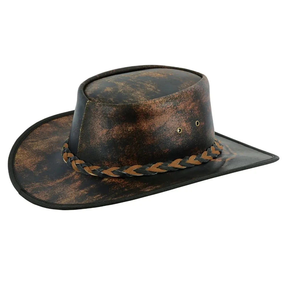 2022 Top Selling Nice Quality black color Riding Hat, Cowboy Hat Western style leather bush fitted custom Trucker Hat