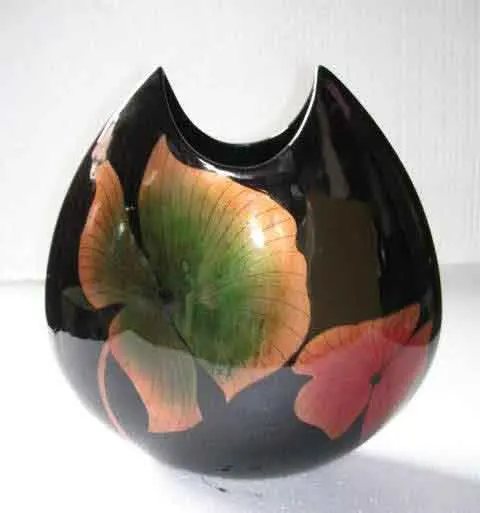 Лаковая ваза с дизайном лотоса вьетнамское ремесло для домашнего декора посуда домашняя