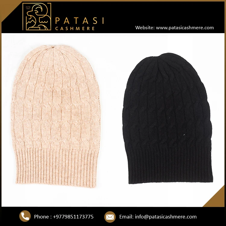 Highest Selling Cable Knit Beanie Hats Boys Girls Customizable Winter Wear Caps Made Cashmere Leather Featuring Designer Logo