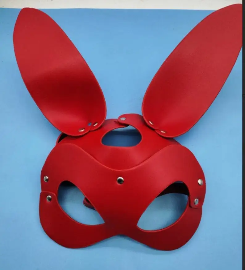 Porn Fetish Head Mask Whip BDSM Bondage Restraints   Leather  Halloween Mask