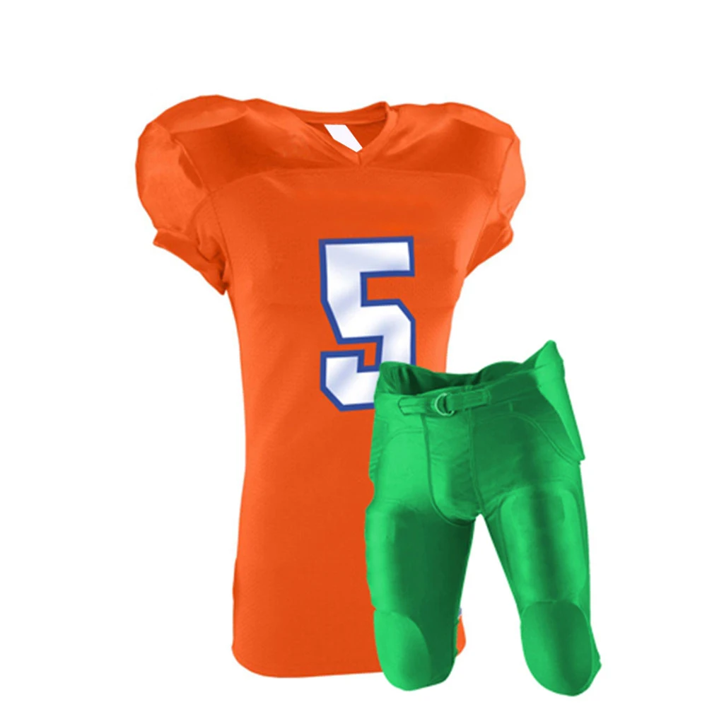  Оптовая продажа форма американского футбола пуловер с V-образным вырезом рубашка коротким полиэфирным принтом Футбольная