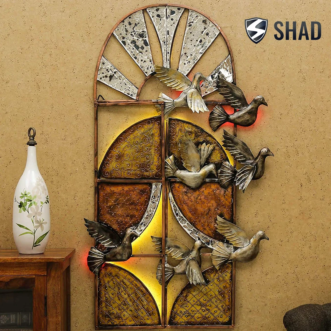
Металлические птицы летающие снаружи окна домашний декор 