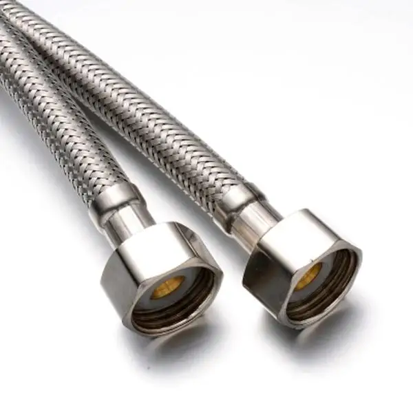 
Double headed Mixed silk Metal and nylon Flexible hose good quality copper inset 