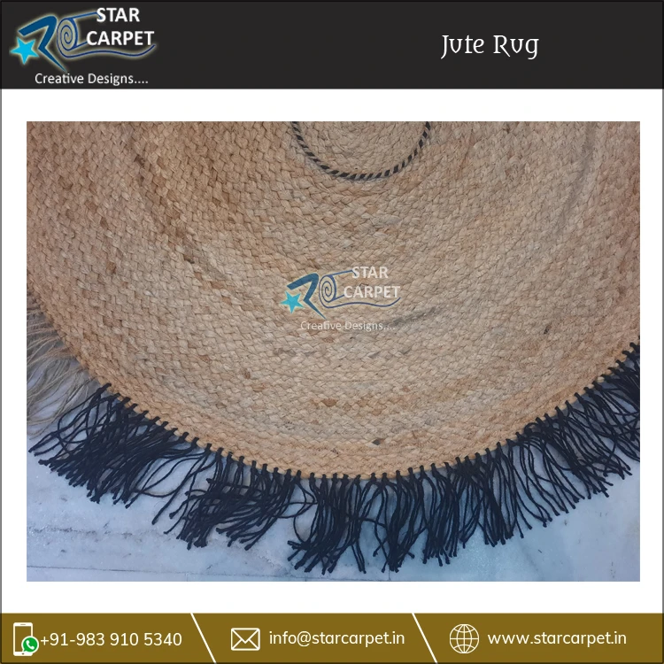 Декоративные джутовые Коврики ручной работы круглой формы для столовой современные плетеные взрослых нескользящий коврик со звездами и плоским ворсом