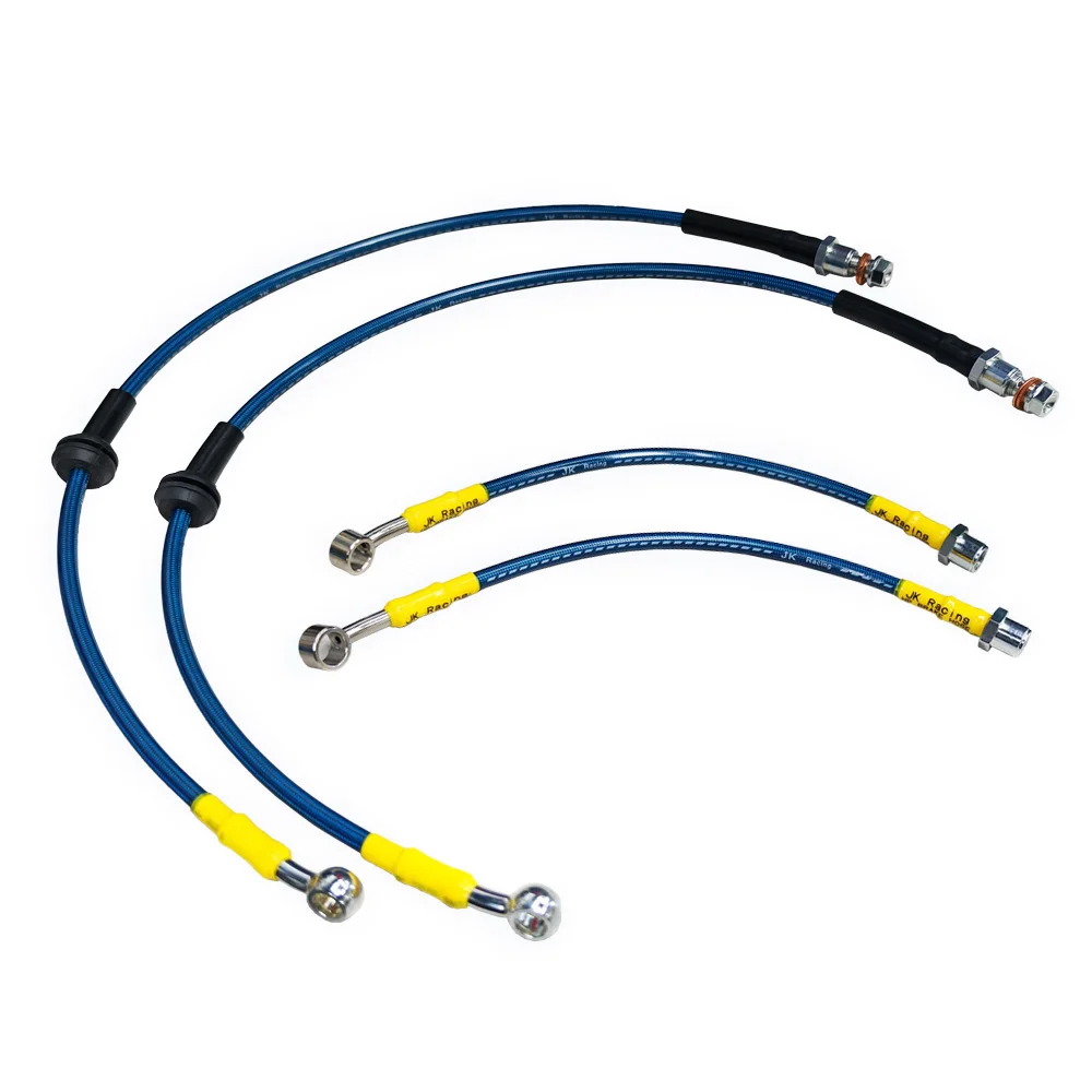 JK Racing High quality Adjustable Steel Braided Brake hoses for E60 - 520  520d  523  525  530  540  545  550  525d  535d  M5