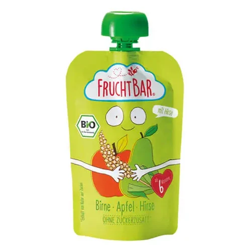 
Fruchtbar Organic puree Pear apple millet fruit baby food porridge 100g 